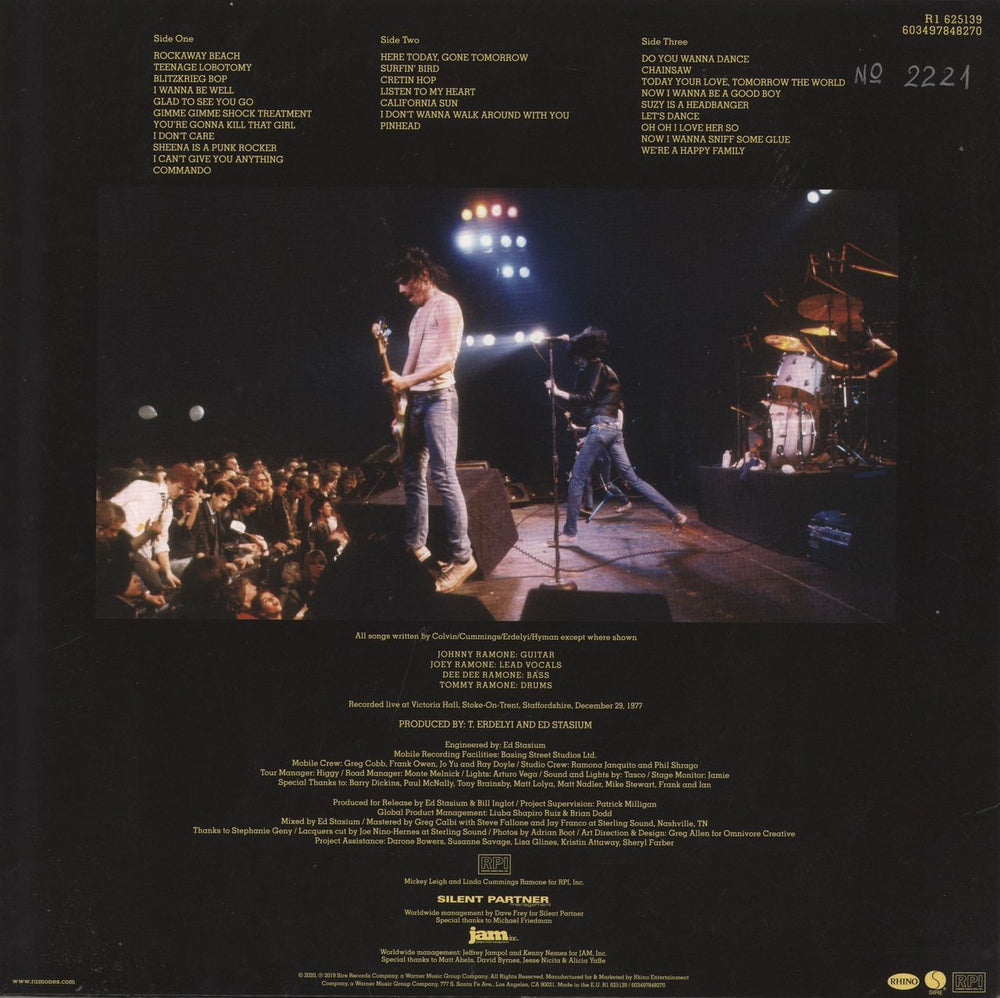 The Ramones It's Alive II - RSD 2020 - 180 Gram + Numbered UK 2-LP
