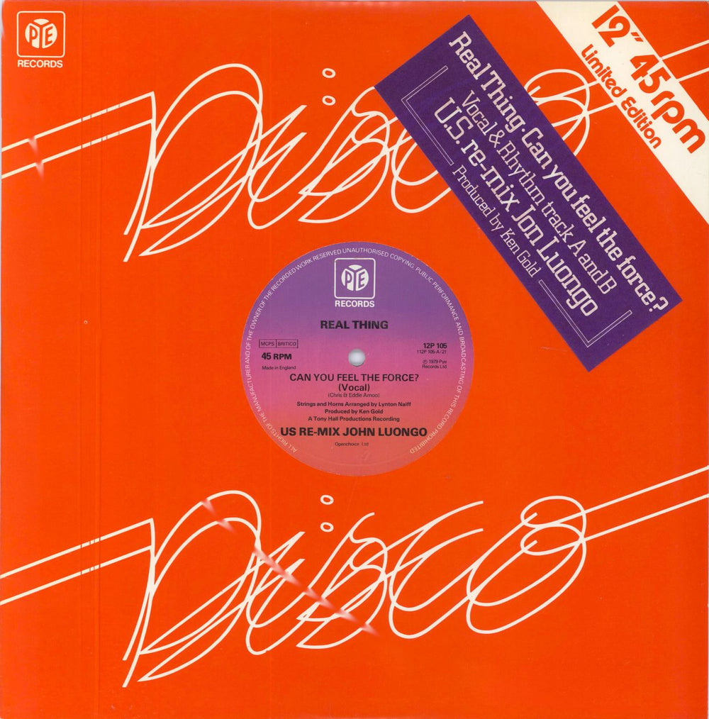 The Real Thing Can You Feel The Force? UK 12" vinyl single (12 inch record / Maxi-single) 12P105