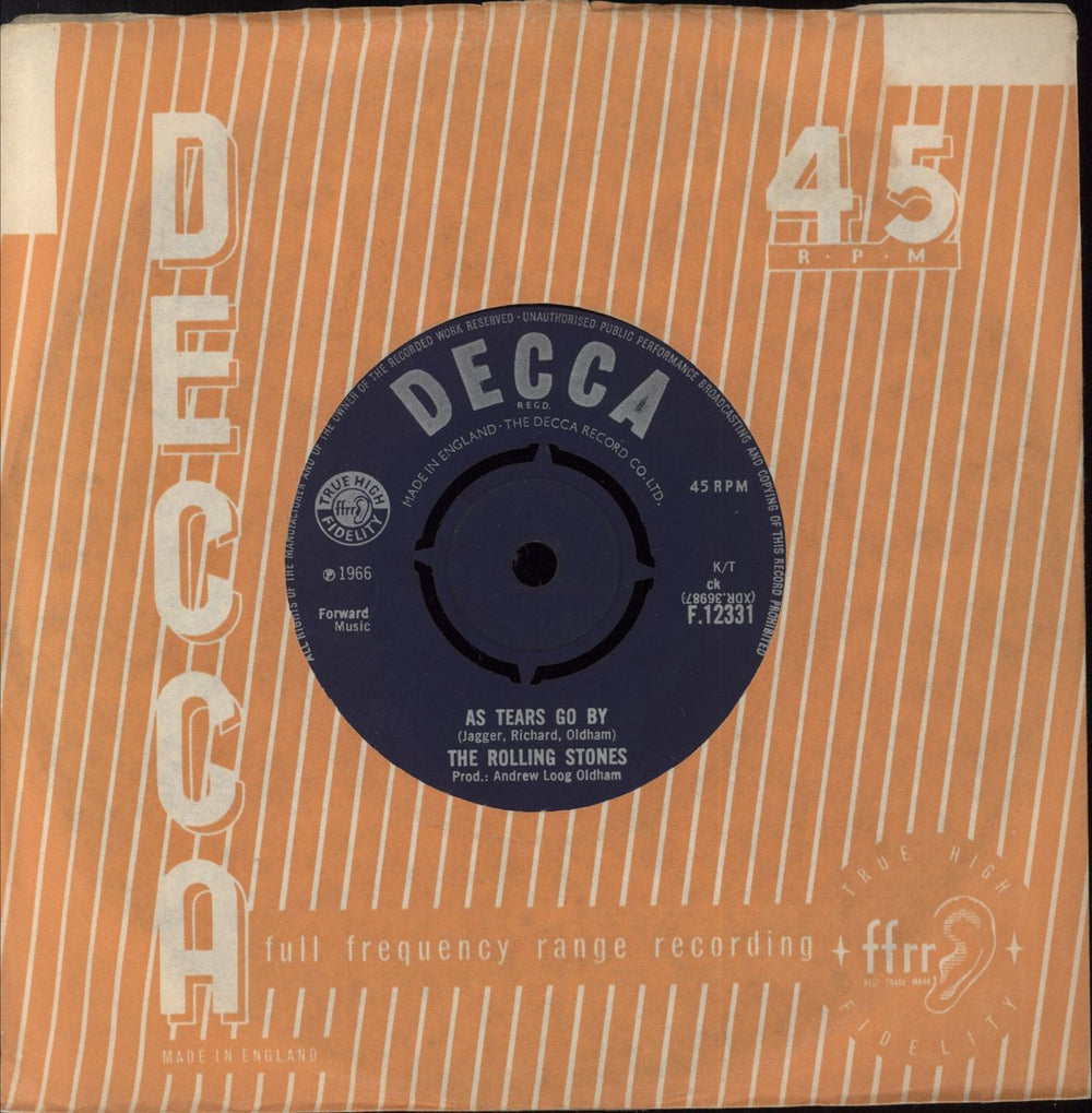 The Rolling Stones 19th Nervous Breakdown - 1st [b] UK 7" vinyl single (7 inch record / 45)