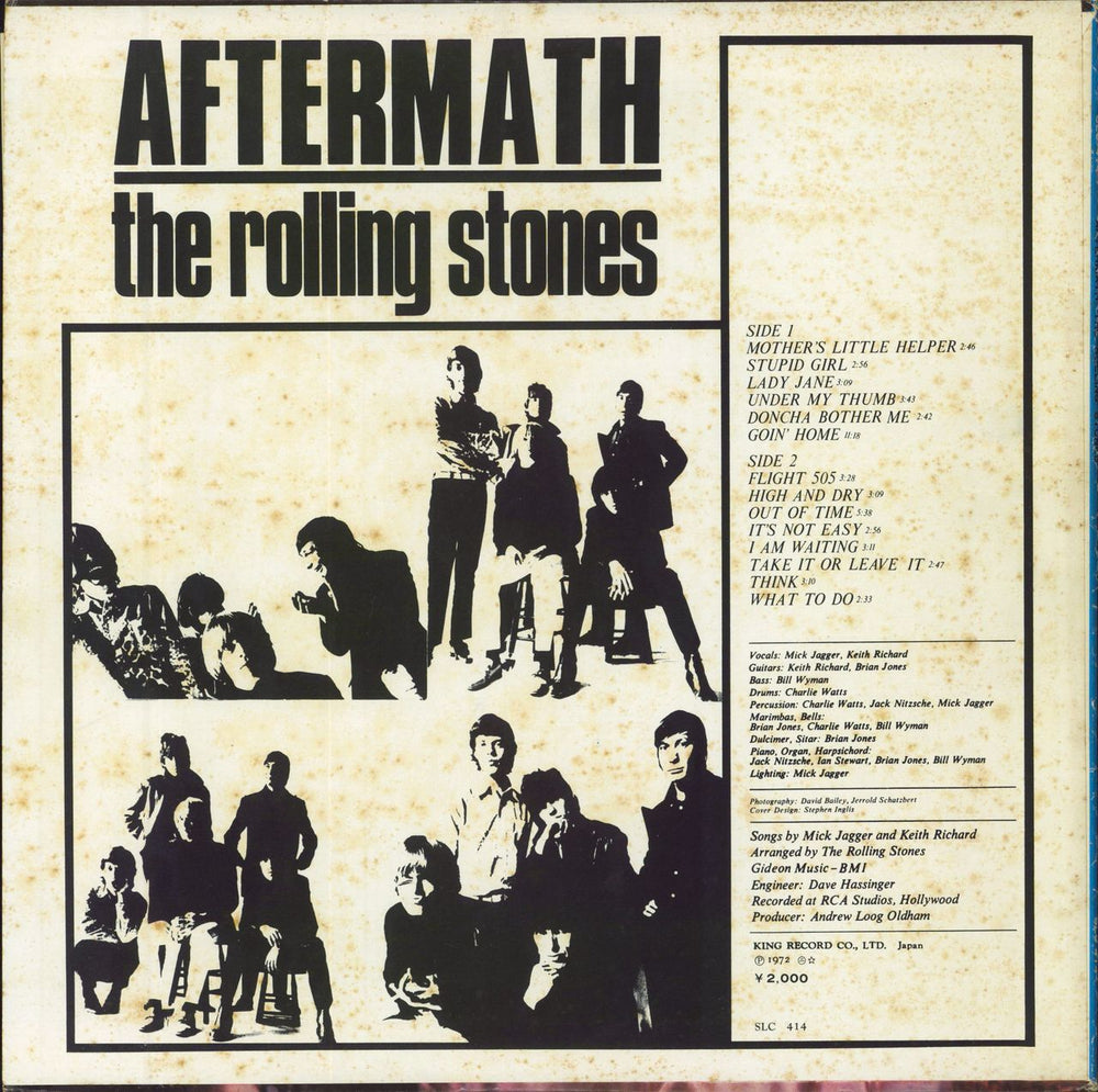 The Rolling Stones Aftermath Japanese vinyl LP album (LP record)