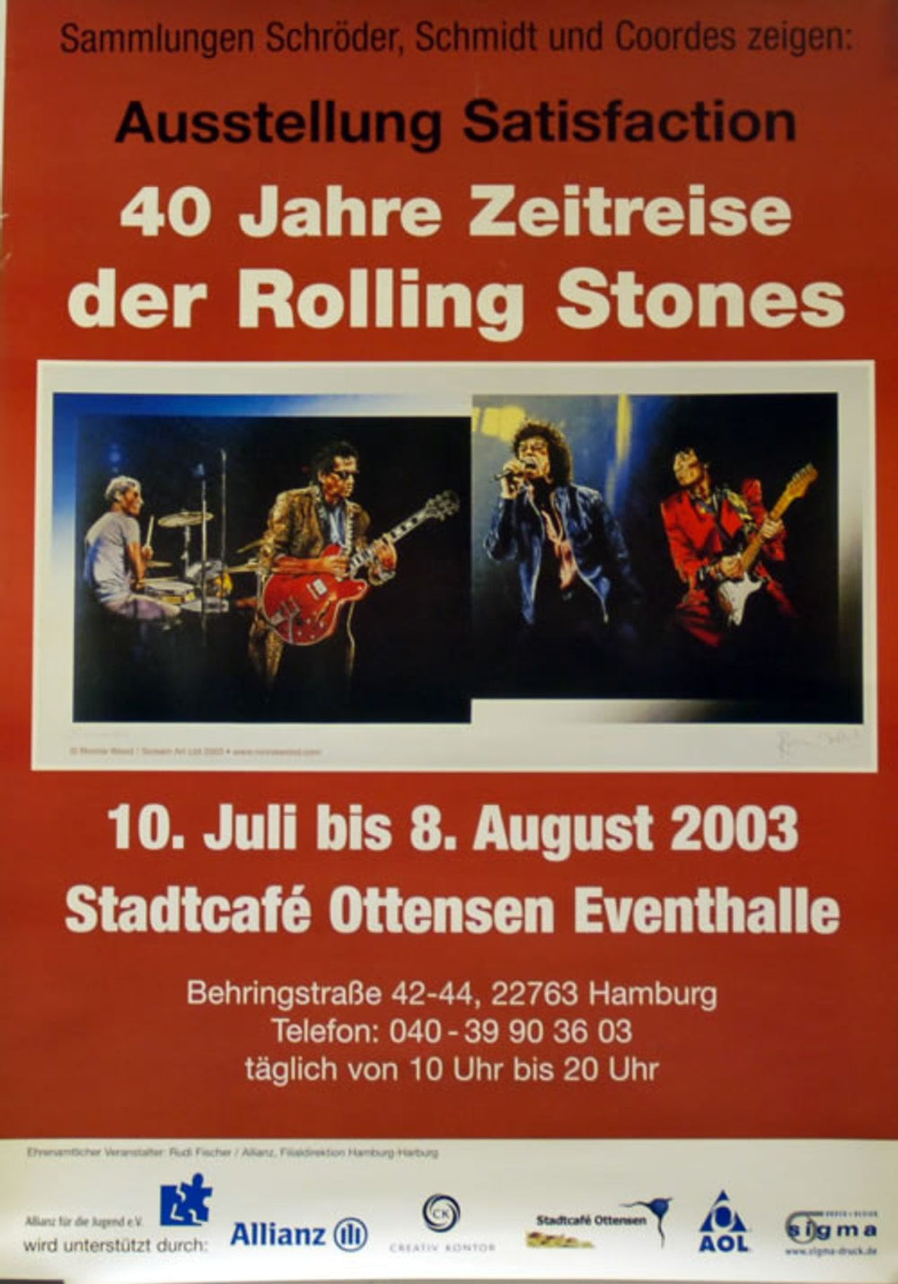 The Rolling Stones Austellung Satisfaction German Promo poster 23 WIDE X 33