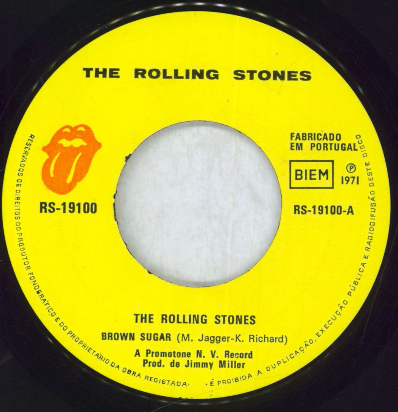 The Rolling Stones Brown Sugar + Picture Sleeve - Red Logo 