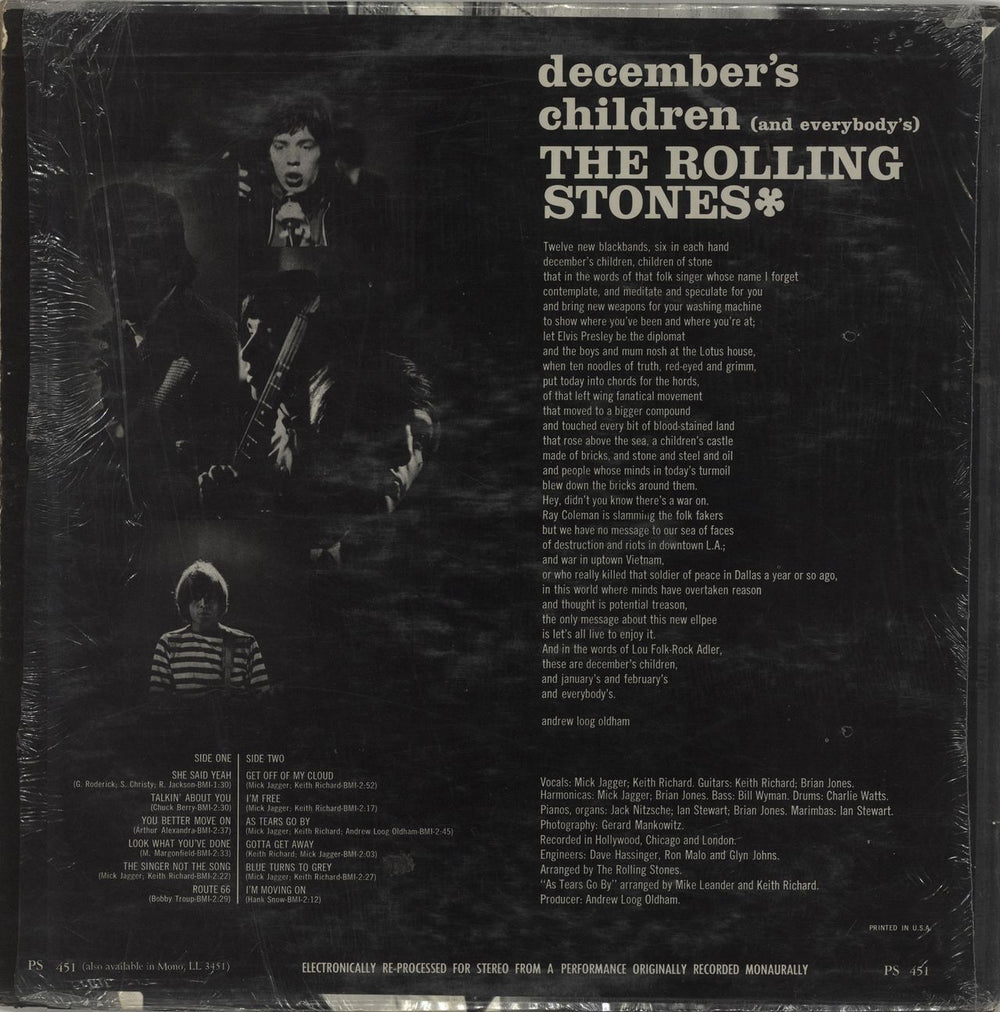 The Rolling Stones December's Children - stickered shrink US vinyl LP album (LP record) ROLLPDE648655