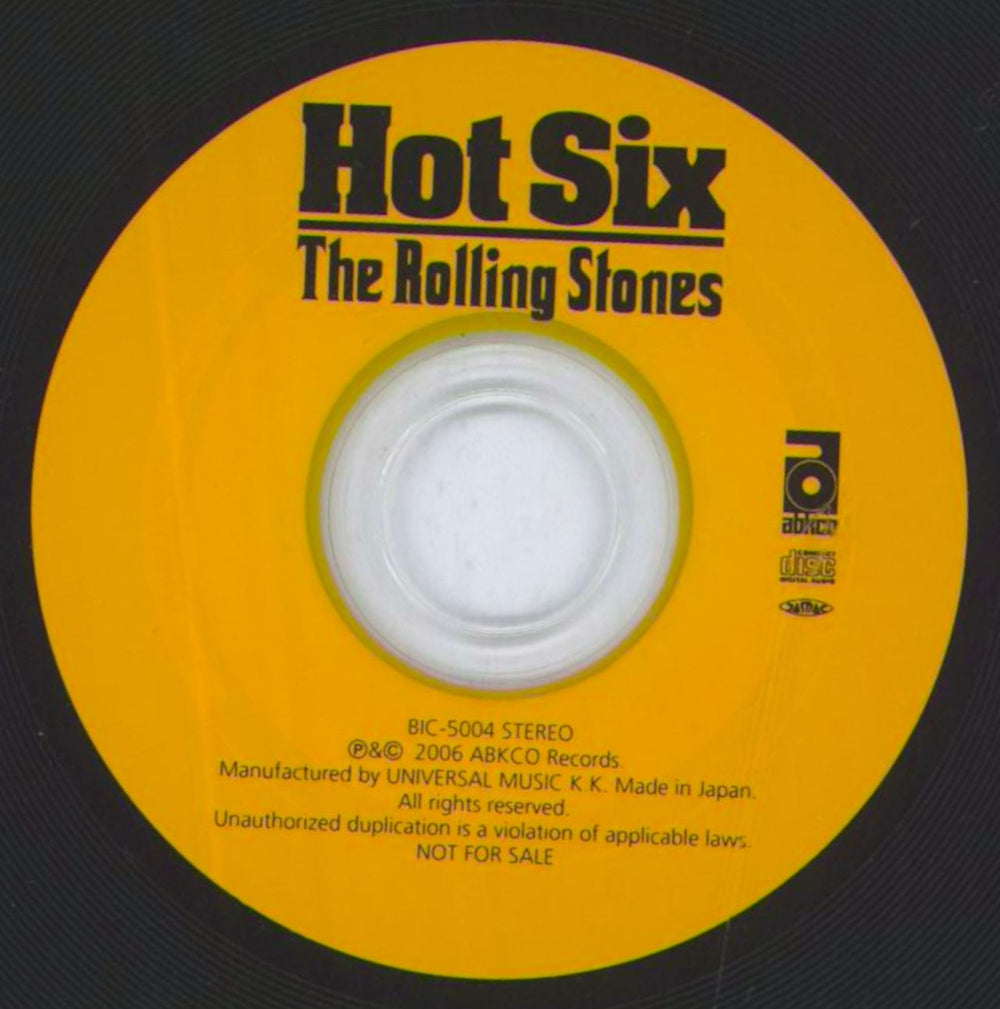 The Rolling Stones Hot Six Sampler Japanese Promo CD single (CD5 / 5") ROLC5HO637995