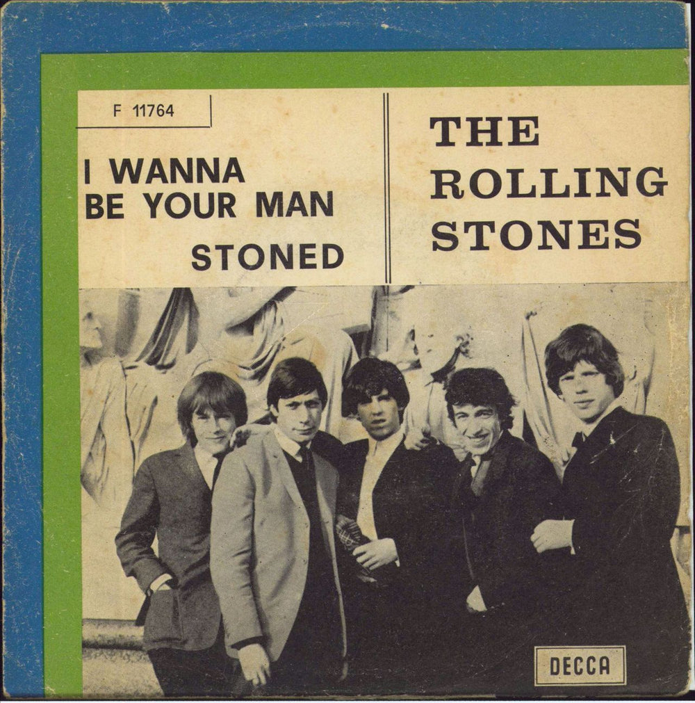 The Rolling Stones I Wanna Be Your Man - Blue & Green p/s Italian 7" vinyl single (7 inch record / 45) F11764