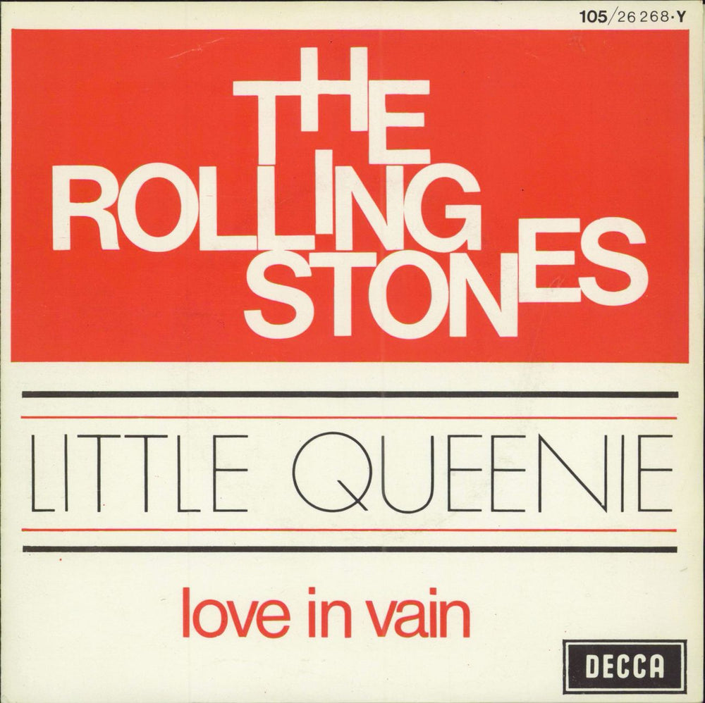 The Rolling Stones Little Queenie Belgian 7" vinyl single (7 inch record / 45) 105/26268Y