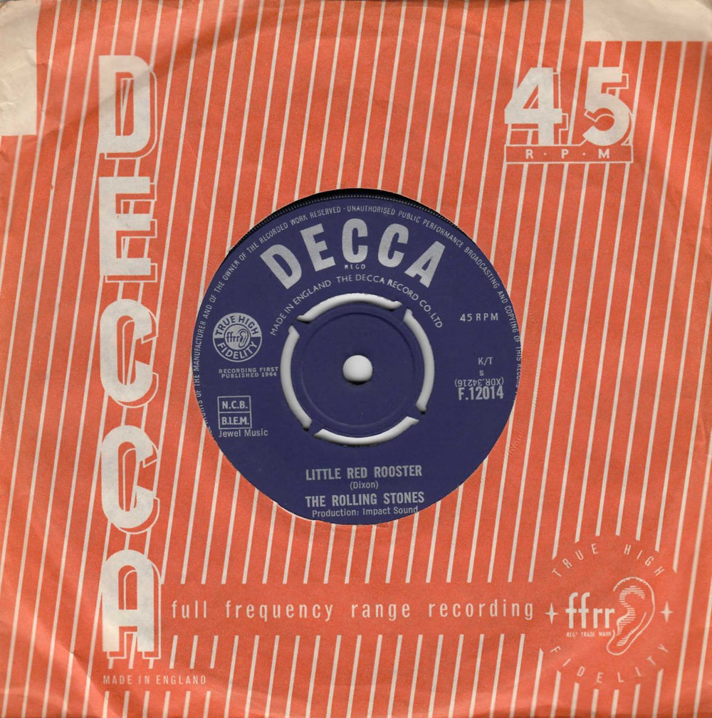 The Rolling Stones Little Red Rooster - 2nd [a] UK 7" vinyl single (7 inch record / 45) F.12014