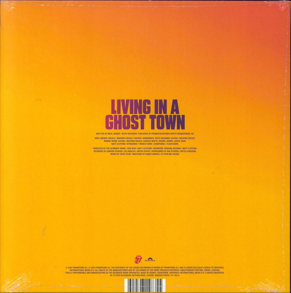 The Rolling Stones Living In A Ghost Town - Orange Vinyl UK 10" vinyl single (10 inch record) 602507148355