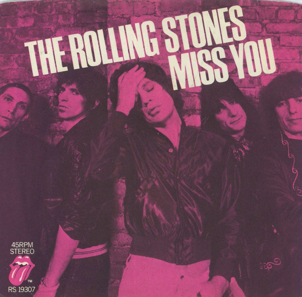 The Rolling Stones Miss You US 7" vinyl single (7 inch record / 45) RS19307