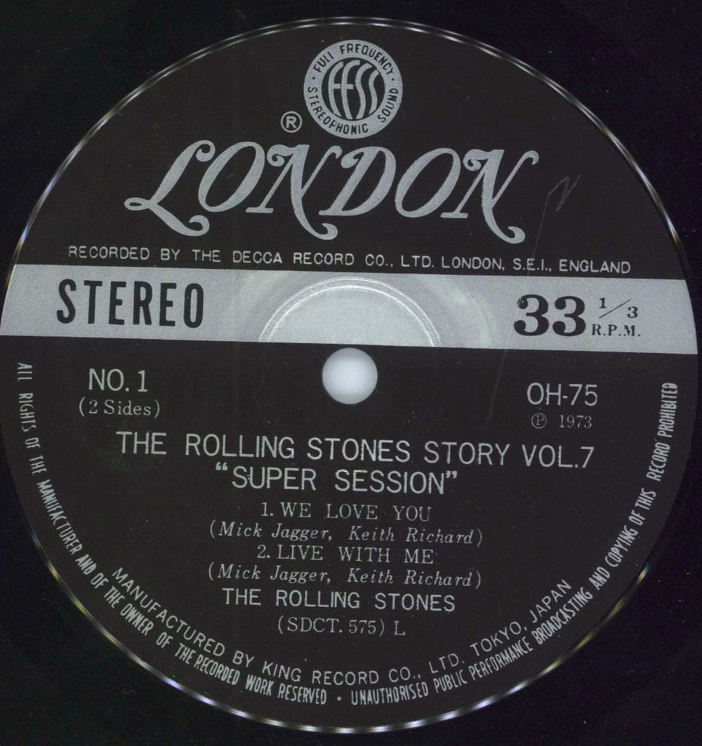 The Rolling Stones OH / The Rolling Stones Story Vol.7 "Super Session" Japanese 7" vinyl single (7 inch record / 45) ROL07OH796900