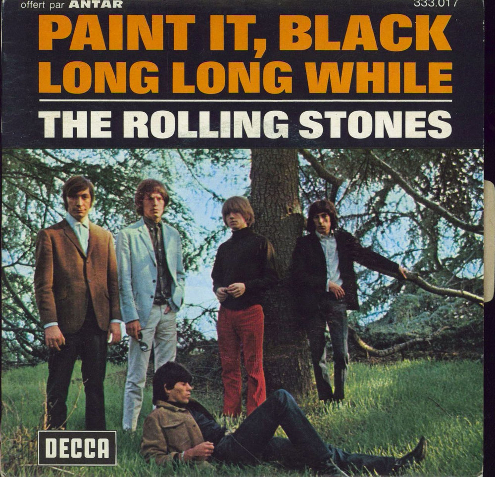 The Rolling Stones Paint It, Black - Boxed Logo - Antar French 7" vinyl single (7 inch record / 45) 333.017