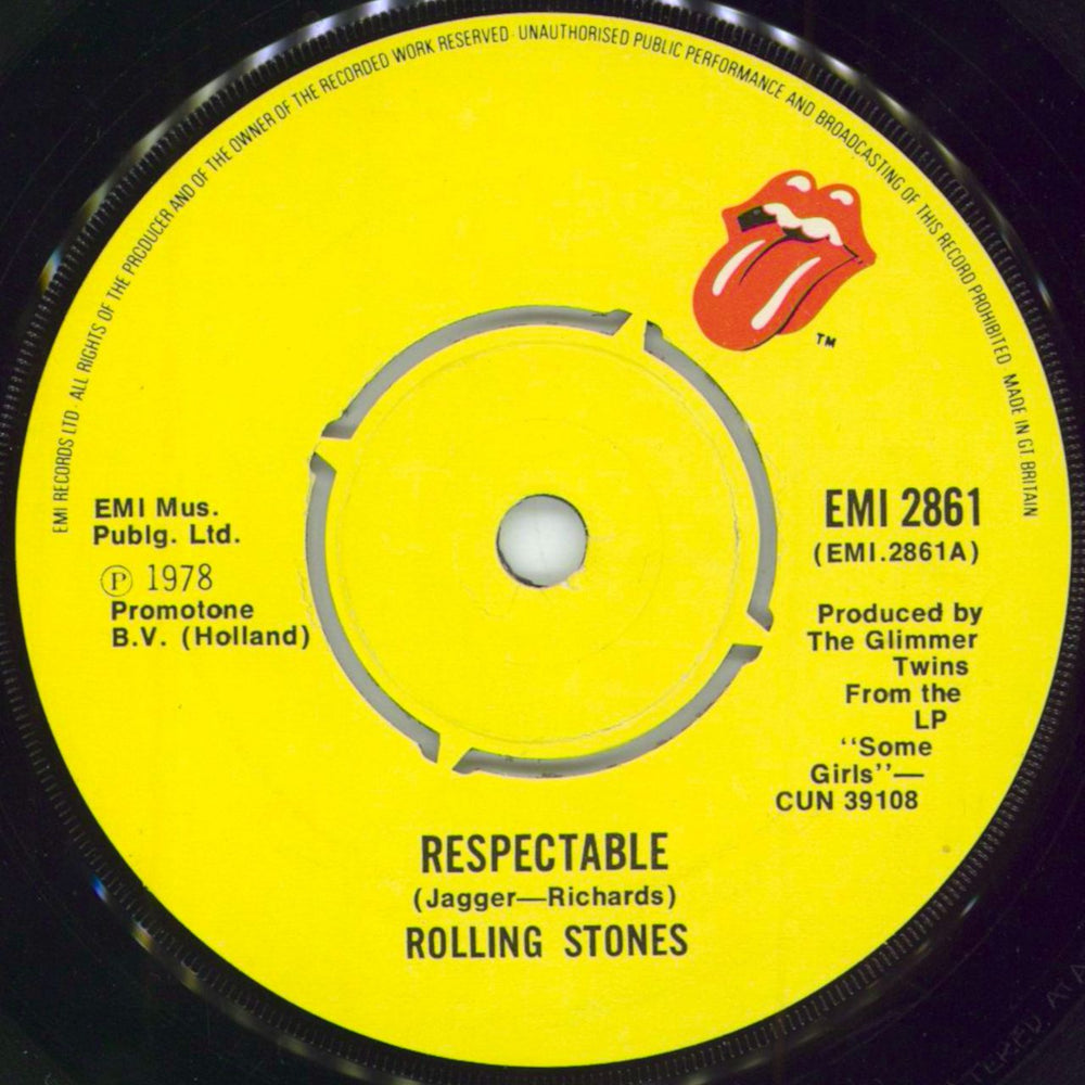 The Rolling Stones Respectable - 4pr UK 7" vinyl single (7 inch record / 45) EMI2861