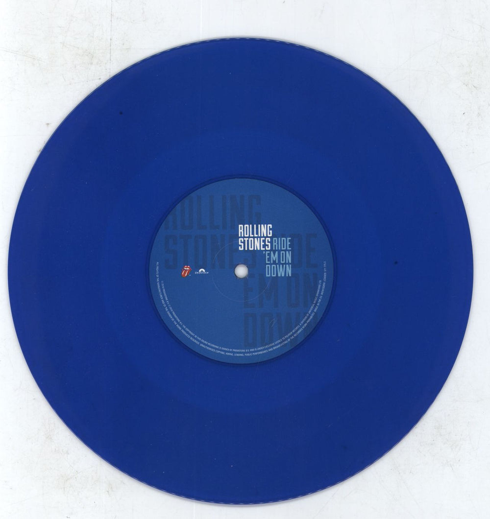 The Rolling Stones Ride 'Em On Down - RSD BF16 - Blue Vinyl UK 10" vinyl single (10 inch record) ROL10RI740814