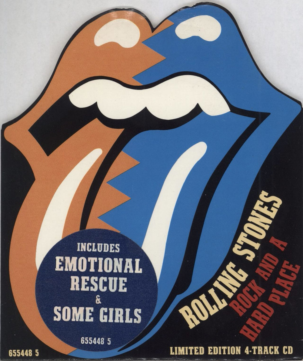 The Rolling Stones Rock And A Hard Place - Tongue Sleeve UK CD single (CD5 / 5") 6554485