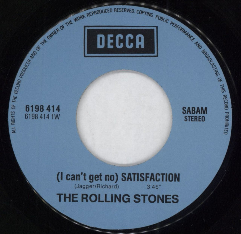 The Rolling Stones Satisfaction / Honky Tonk Women - Golden Oldies Belgian 7" vinyl single (7 inch record / 45) ROL07SA790082