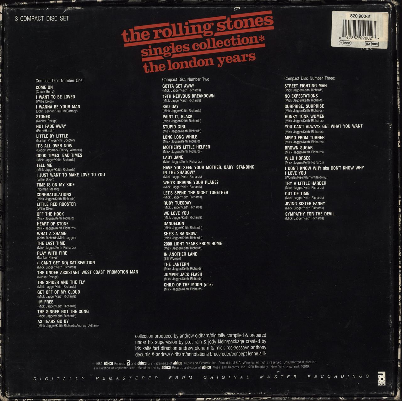 The Rolling Stones Singles Collection - The London Years US Cd album b —  RareVinyl.com