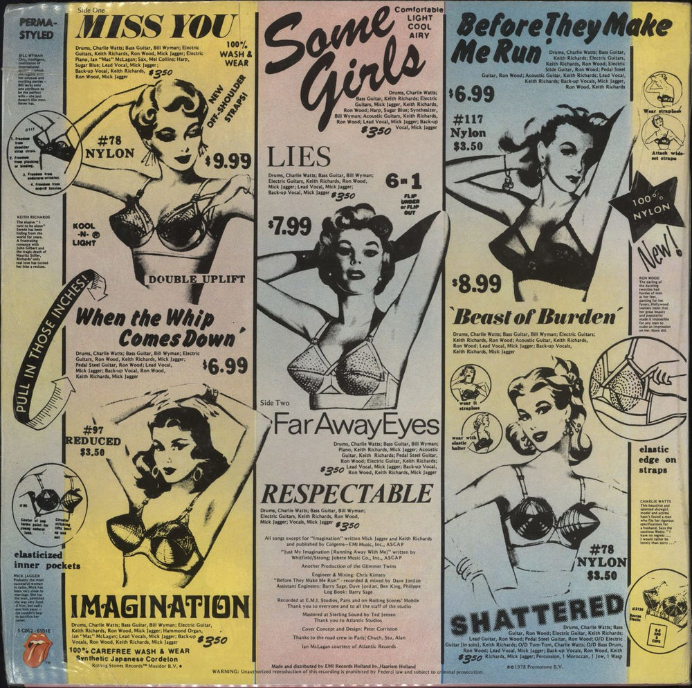 The Rolling Stones Some Girls - Orange - 1st - shrink Dutch vinyl LP album (LP record)