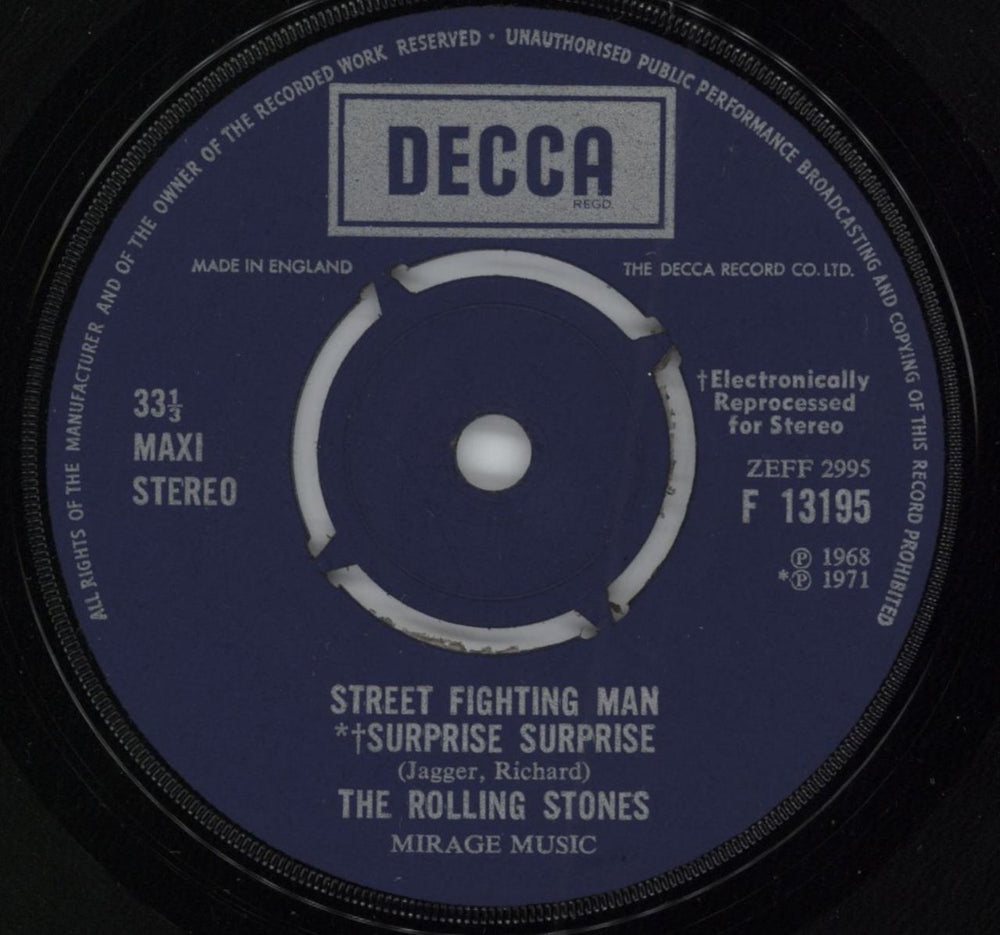 The Rolling Stones Street Fighting Man - UK Export + P/S Dutch 7" vinyl single (7 inch record / 45) ROL07ST129154