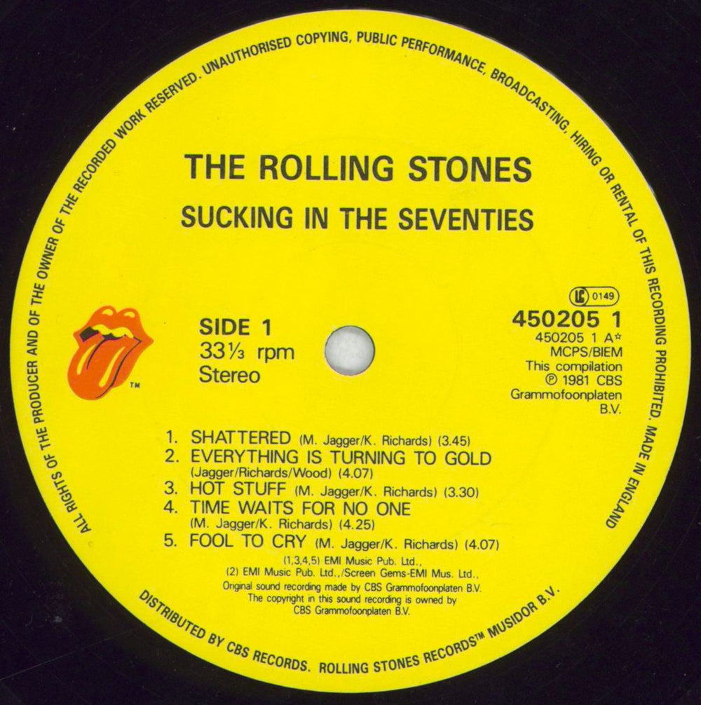 The Rolling Stones Sucking In The Seventies - Mid 80's issue UK vinyl LP album (LP record) ROLLPSU533882