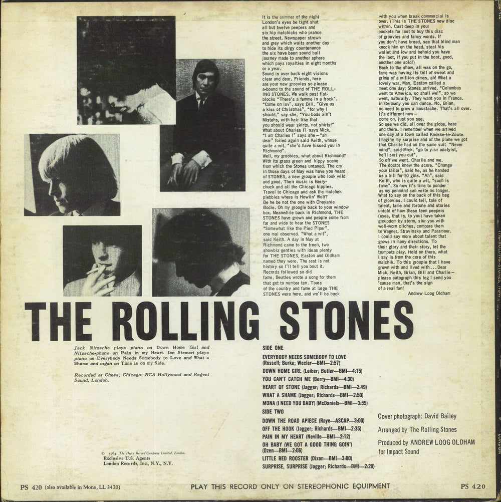 The Rolling Stones The Rolling Stones, Now! Canadian vinyl LP album (LP record)