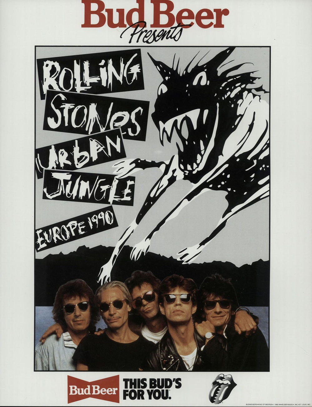 The Rolling Stones Urban Jungle: Europe 1990 - 2 Inserts UK tour programme ROLTRUR189090