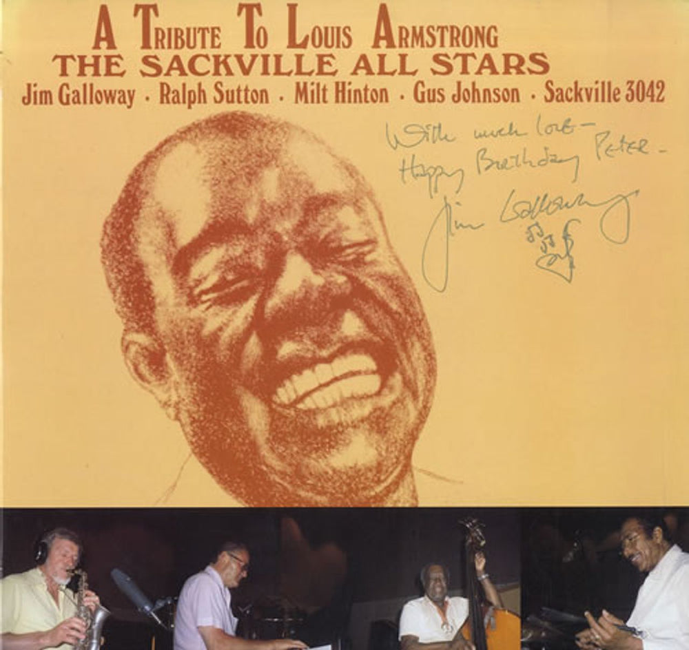 The Sackville All Stars A Tribute To Louis Armstrong - Autographed US vinyl LP album (LP record) 3042