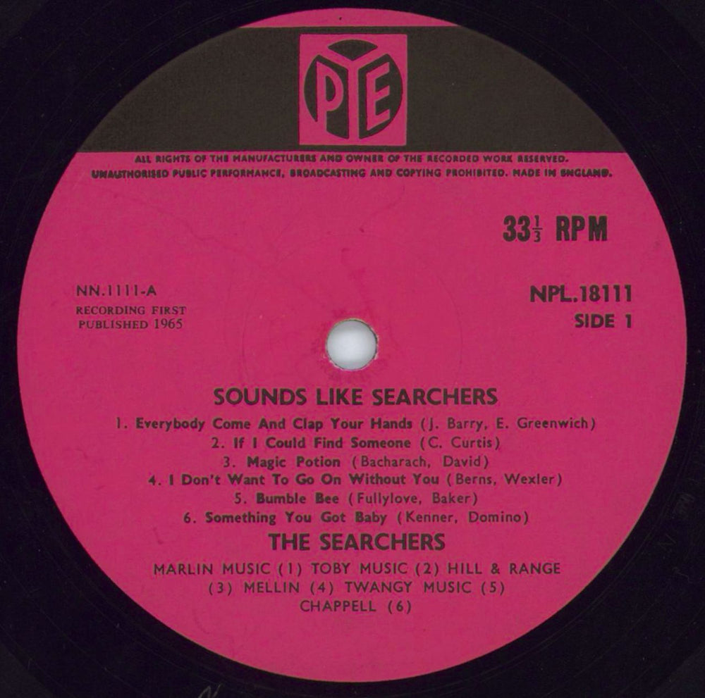 The Searchers Sounds Like Searchers UK vinyl LP album (LP record) SRCLPSO317170