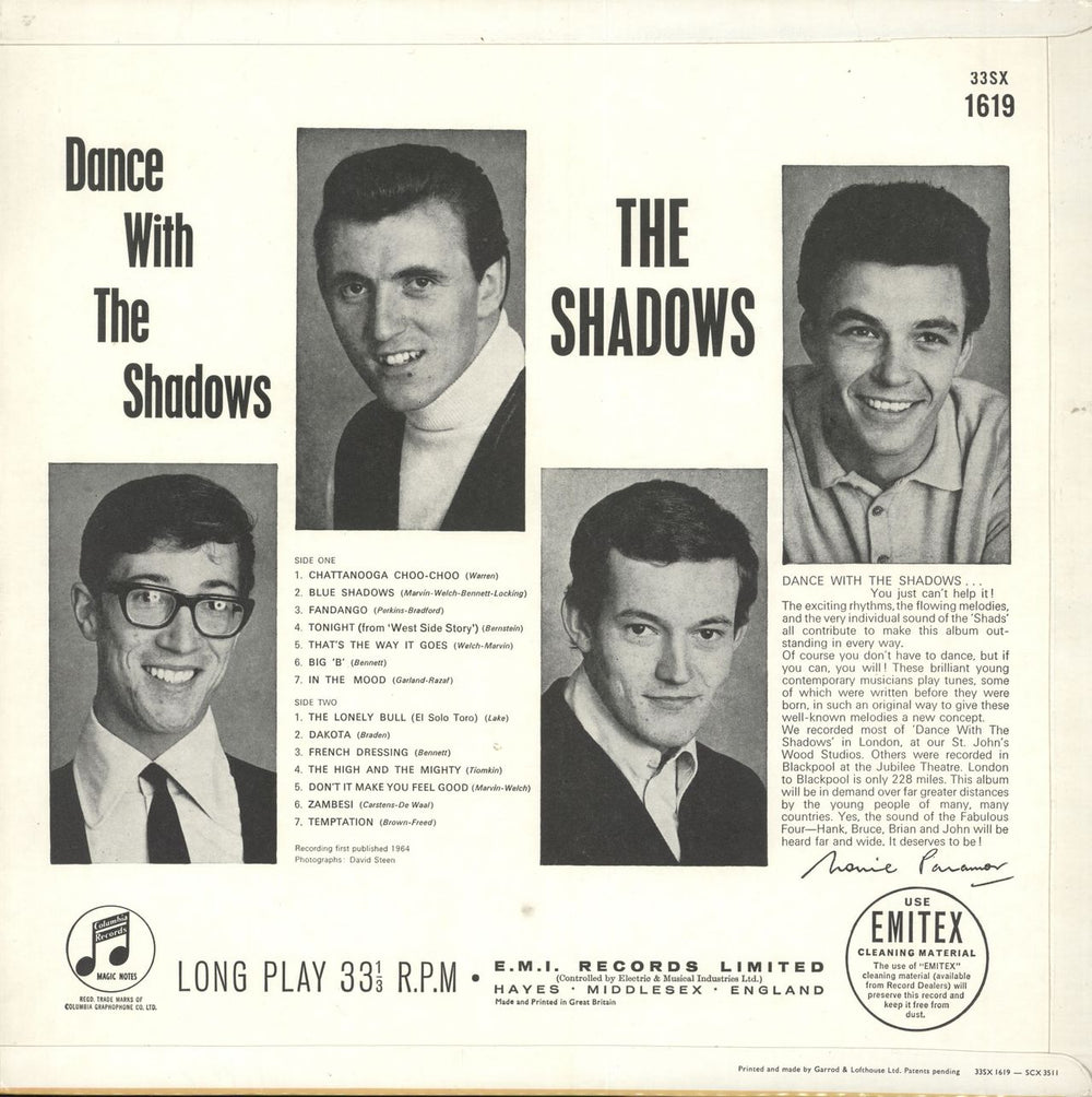 The Shadows Dance With The Shadows - 1st - EX UK vinyl LP album (LP record)