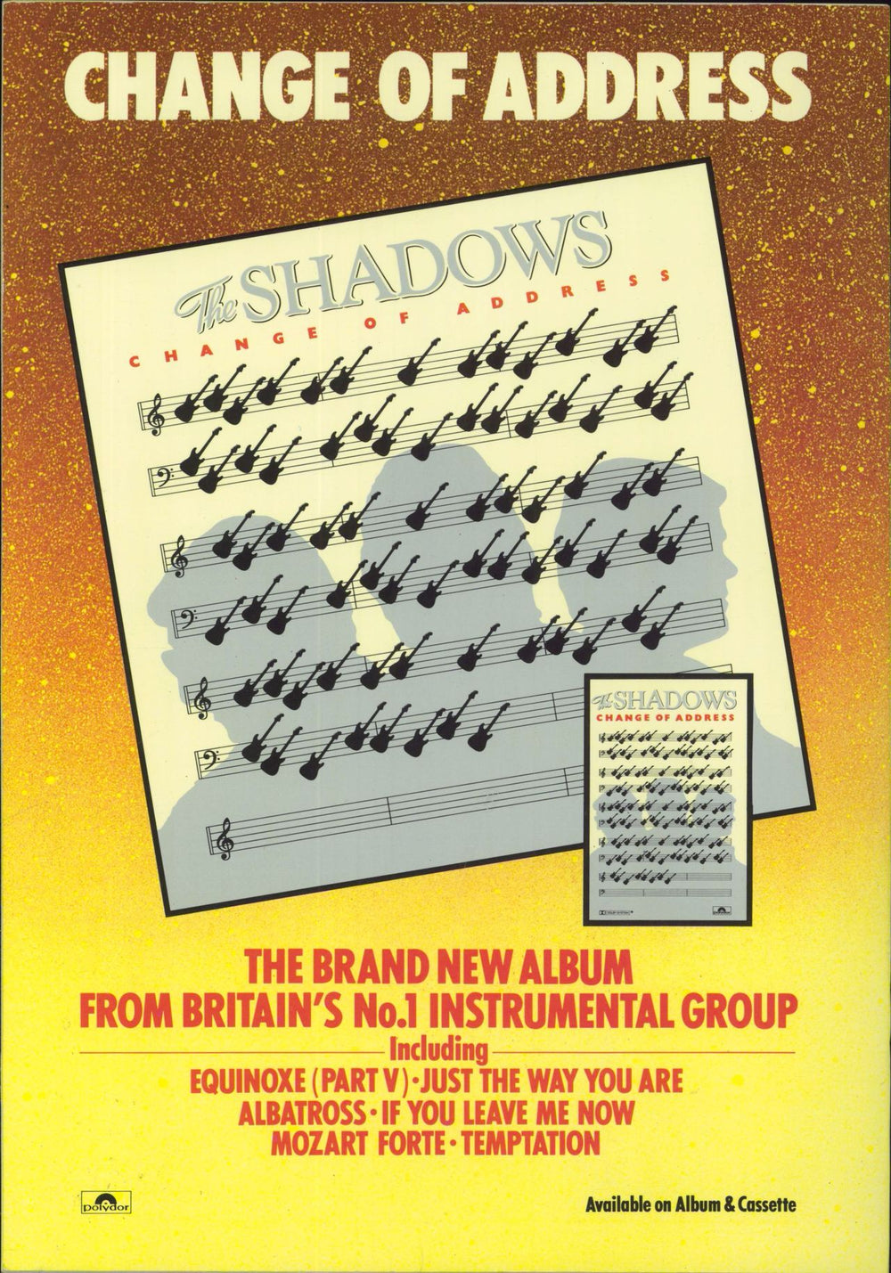 The Shadows European Tour 1980 + Ticket Stub UK tour programme