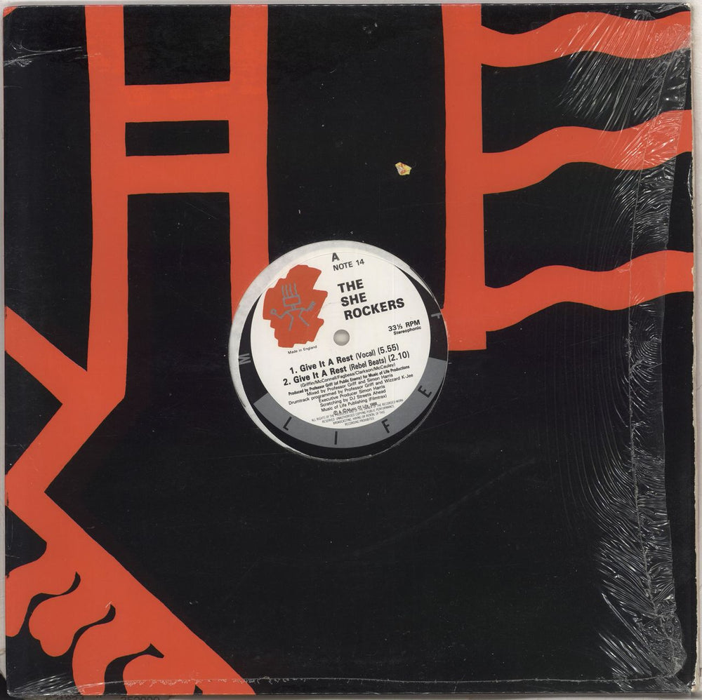 The She Rockers Give It A Rest UK 12" vinyl single (12 inch record / Maxi-single) NOTE14