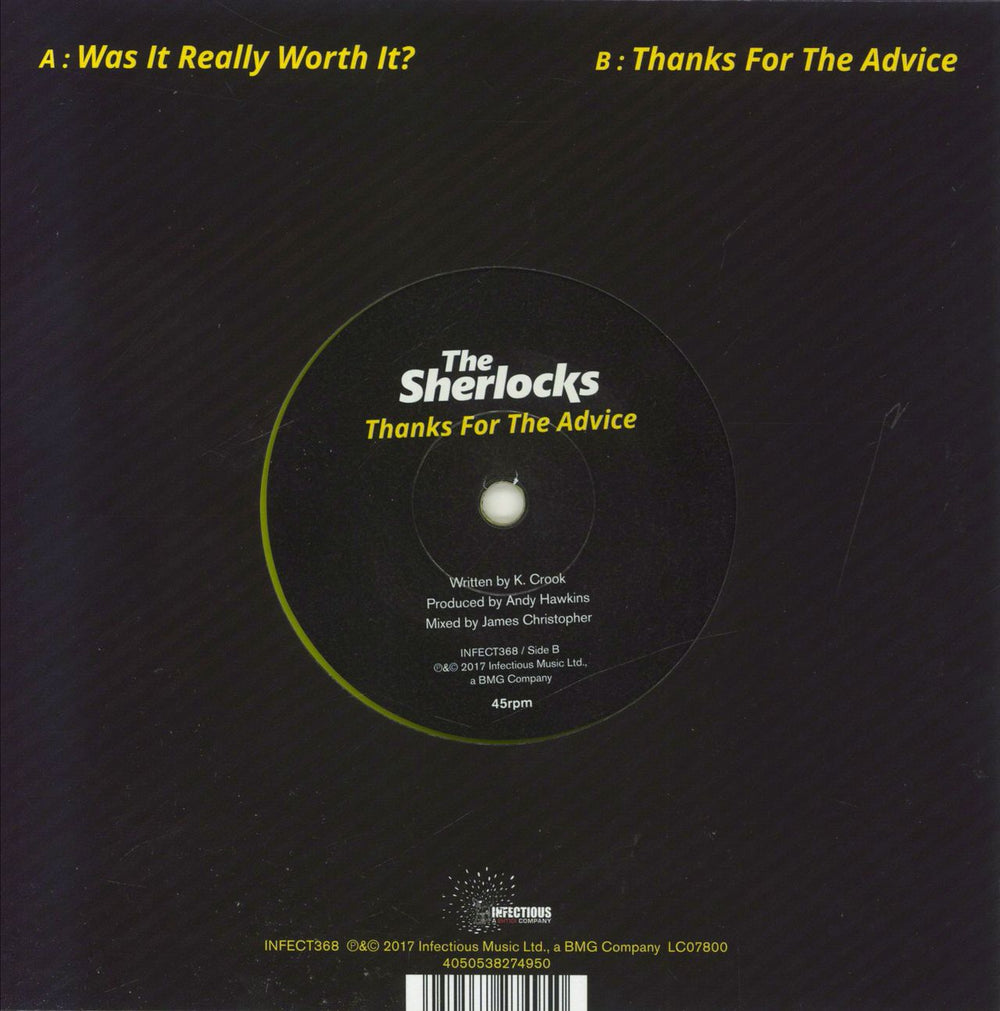 The Sherlocks Was It Really Worth It? UK 7" vinyl single (7 inch record / 45) 4050538274950