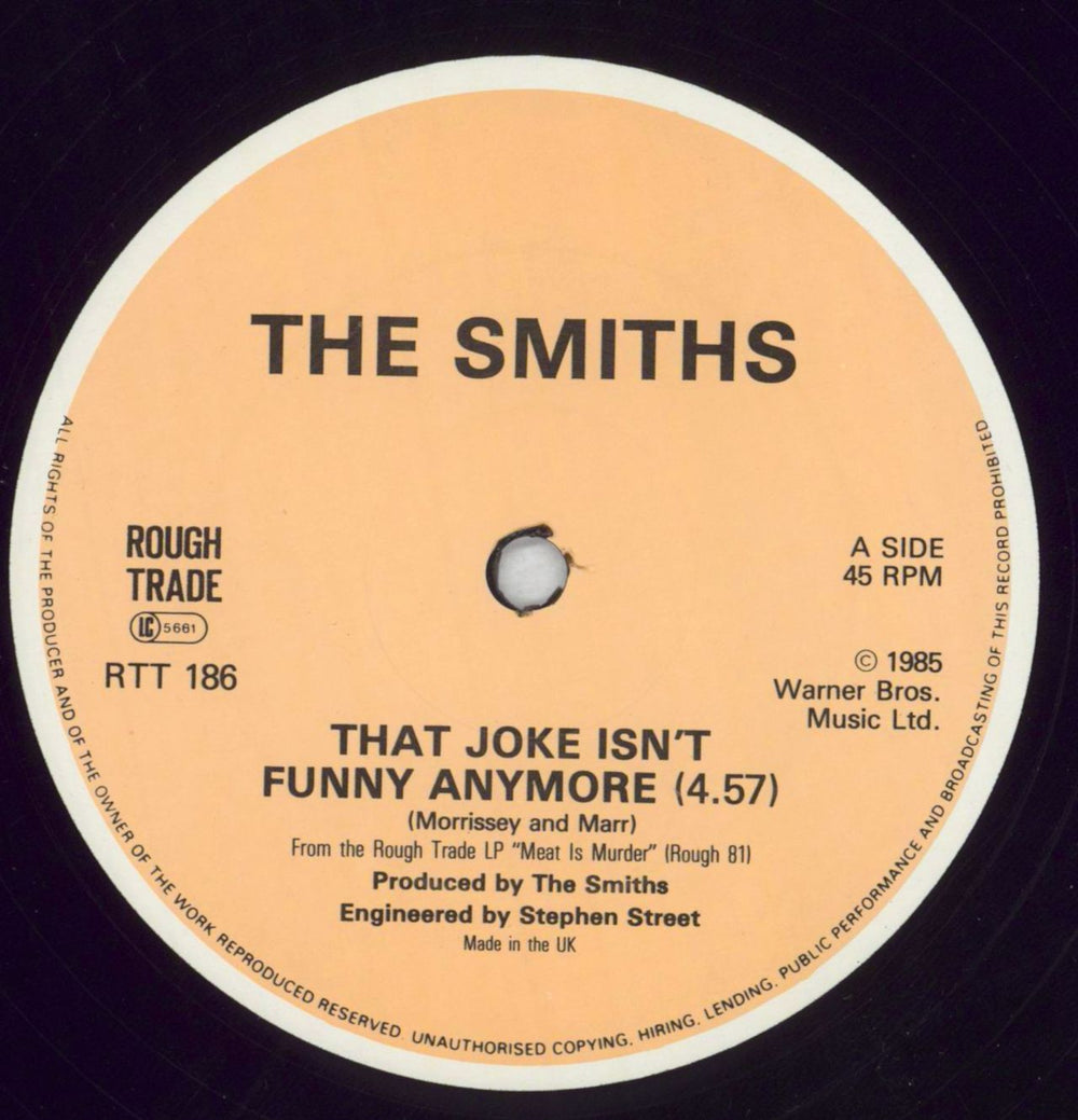 The Smiths That Joke Isn't Funny Anymore + Inner - Stickered Sleeve UK 12" vinyl single (12 inch record / Maxi-single) SMI12TH54701