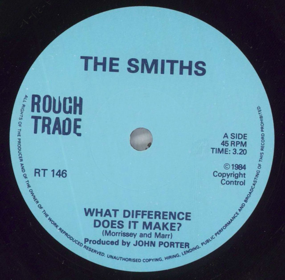 The Smiths What Difference Does It Make? - Morrissey P/S - Solid UK 7" vinyl single (7 inch record / 45) SMI07WH828688