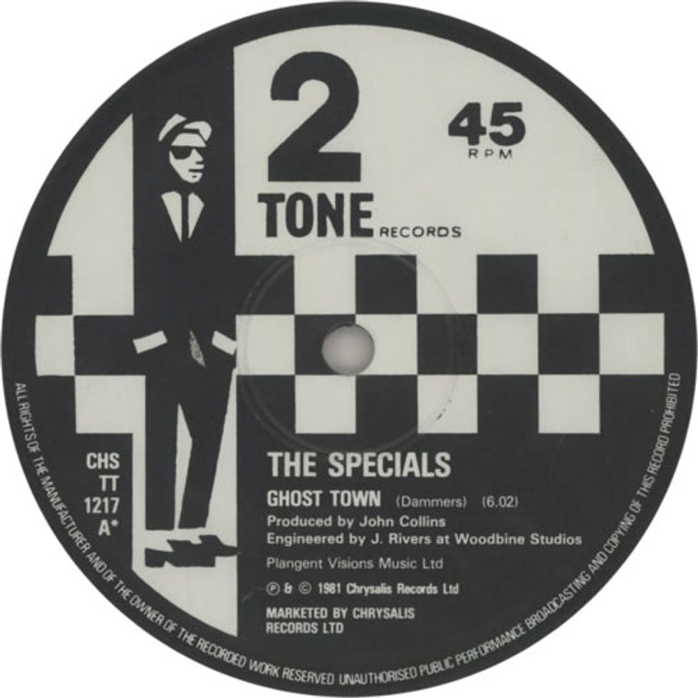 The Specials Ghost Town - Glossy UK 12" vinyl single (12 inch record / Maxi-single) SPE12GH610162