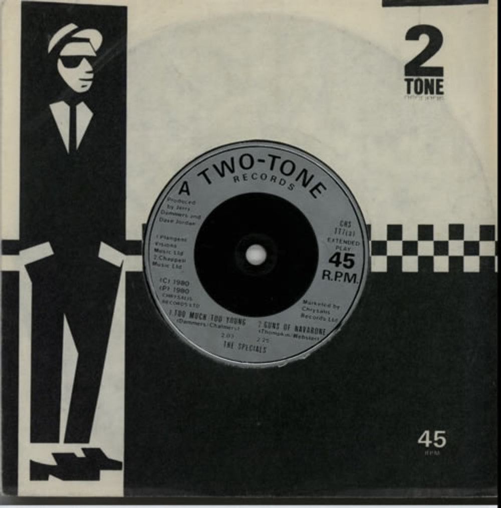 The Specials Too Much Too Young EP - Inj UK 7" vinyl single (7 inch record / 45) CHSTT7