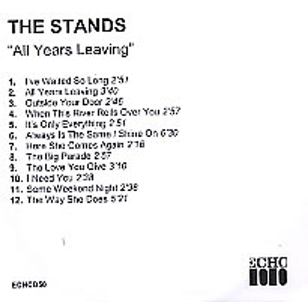 The Stands All Years Leaving UK Promo CD-R acetate CD-R ACETATE