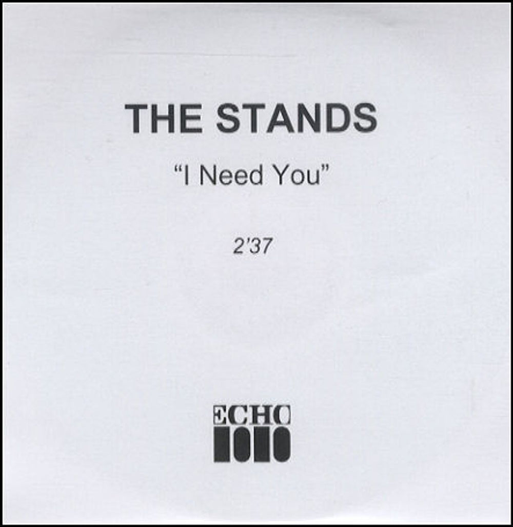 The Stands I Need You UK Promo CD-R acetate CD-R ACETATE