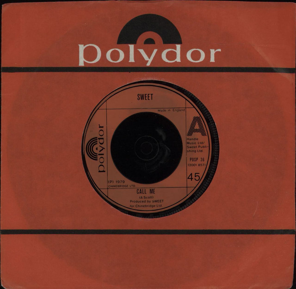 The Sweet Call Me UK 7" vinyl single (7 inch record / 45) POSP36