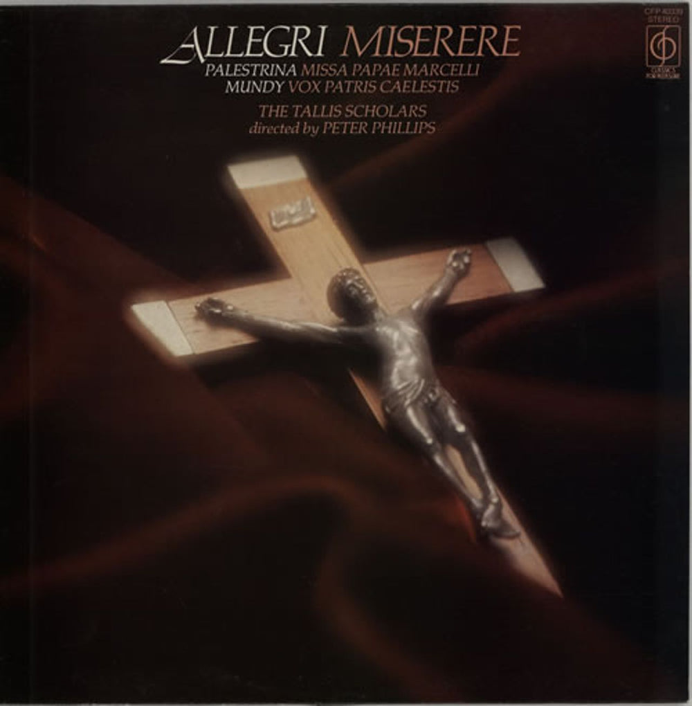 The Tallis Scholars Allegri: Miserere / Palestrina: Missa Papae Marcelli / Mundy: Vox Patris Caelestis UK vinyl LP album (LP record) CFP40339