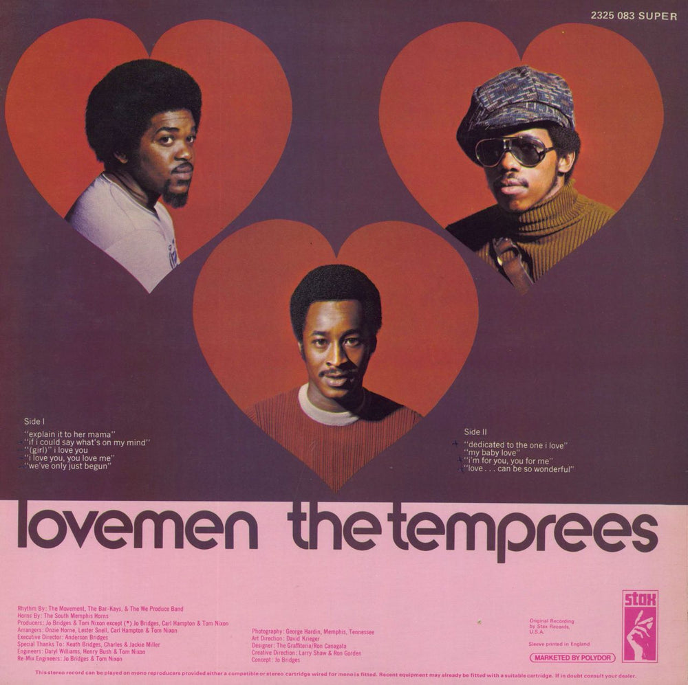 The Temprees Lovemen UK vinyl LP album (LP record)