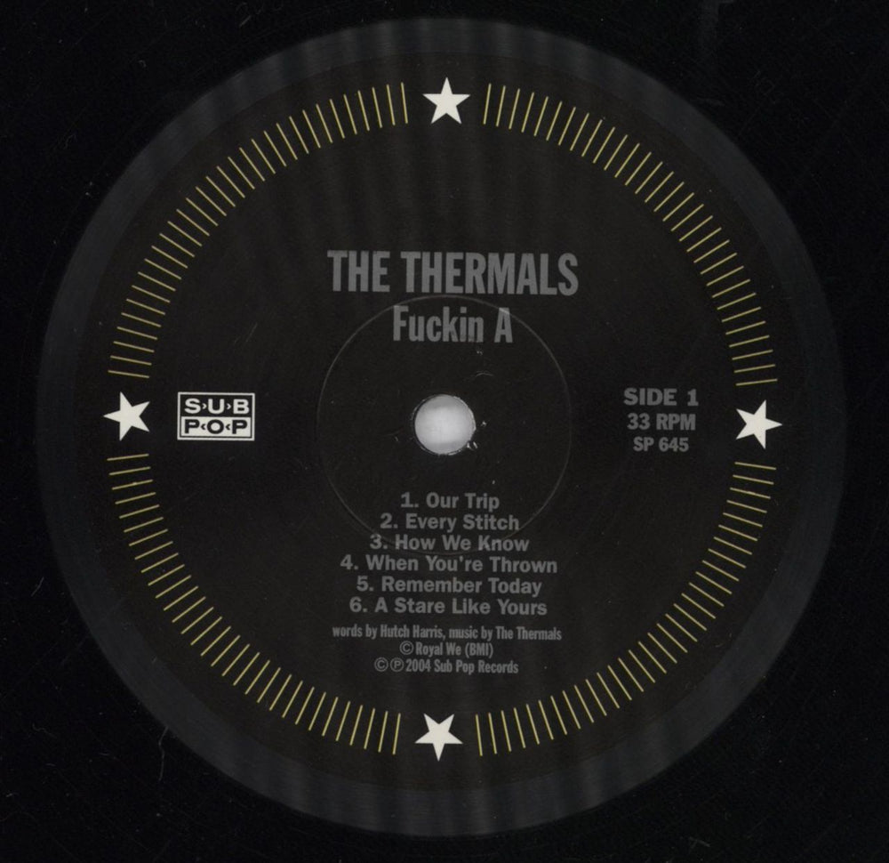 The Thermals Fuckin A - Reissue - Open Shrink US vinyl LP album (LP record) HETLPFU817665