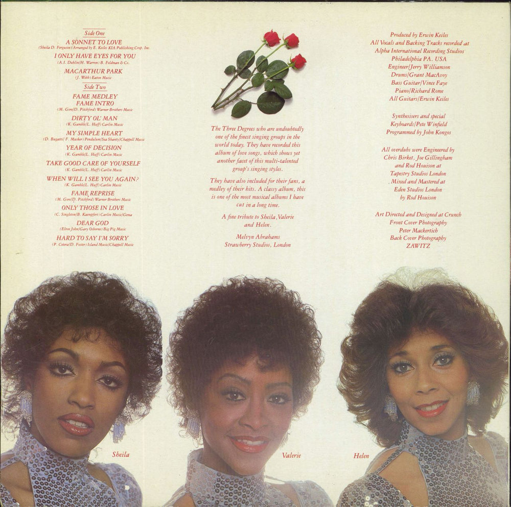 The Three Degrees Album Of Love UK vinyl LP album (LP record)