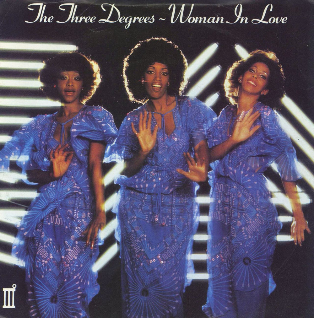 The Three Degrees Woman In Love - Blue Vinyl UK 7" vinyl single (7 inch record / 45) ARO141