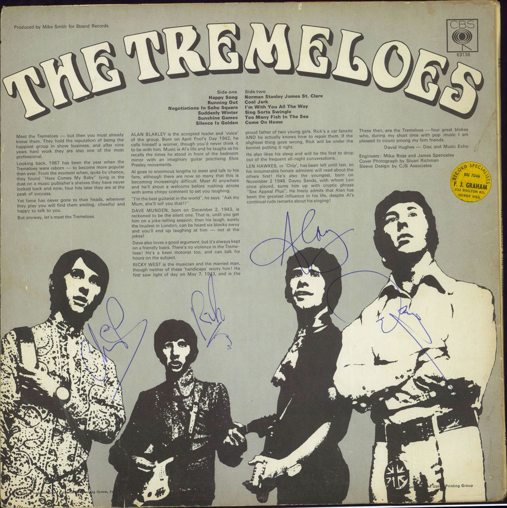 The Tremeloes The Tremeloes - Autographed UK vinyl LP album (LP record)