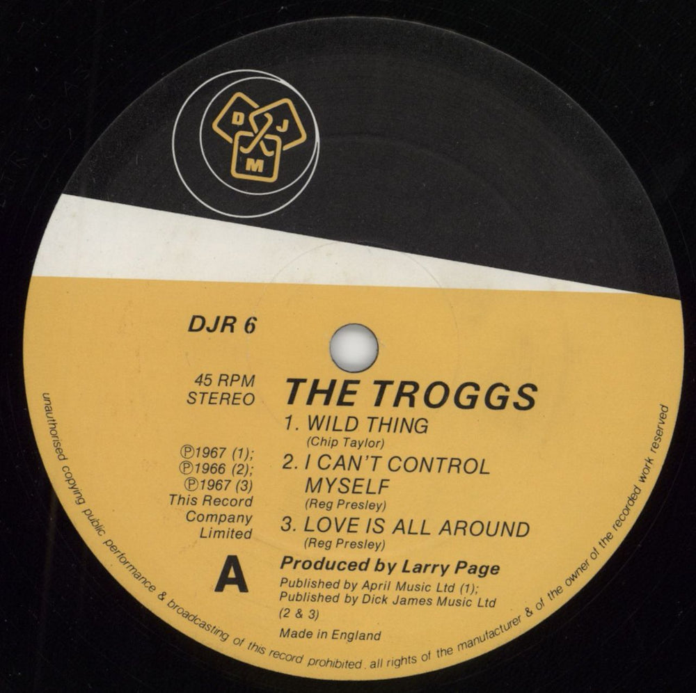 The Troggs Wild Thing UK 12" vinyl single (12 inch record / Maxi-single) DJR6