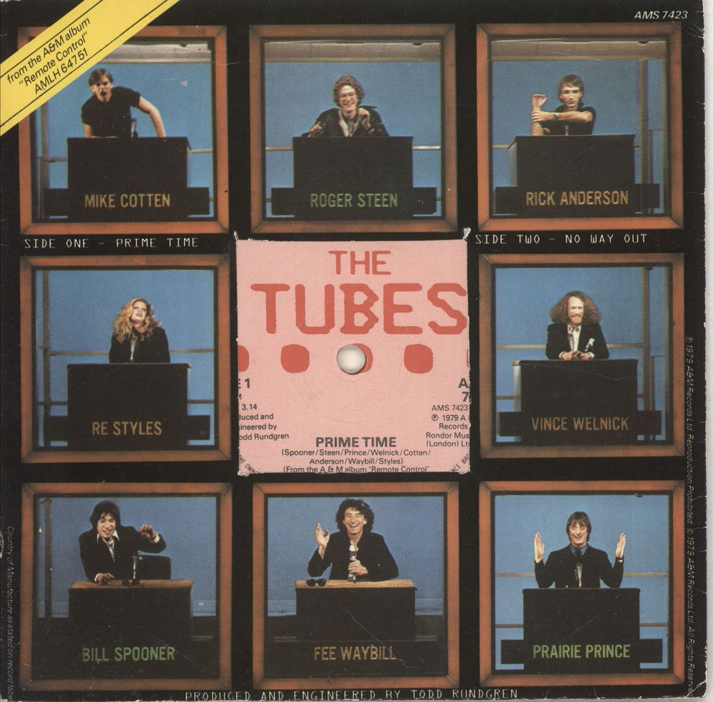 The Tubes Prime Time - P/S - Red UK 7" vinyl single (7 inch record / 45) AMS7423