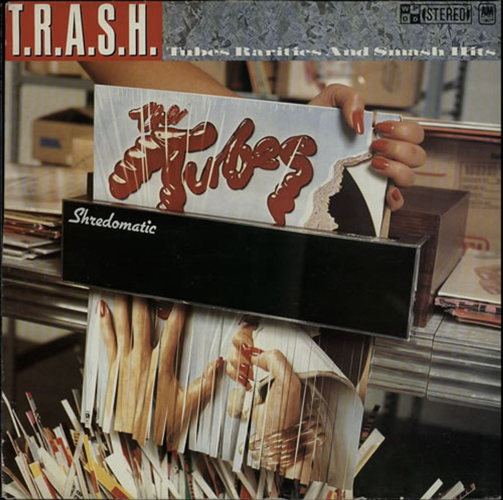 The Tubes T.R.A.S.H. - Promo Stamped UK vinyl LP album (LP record) AMLH64870