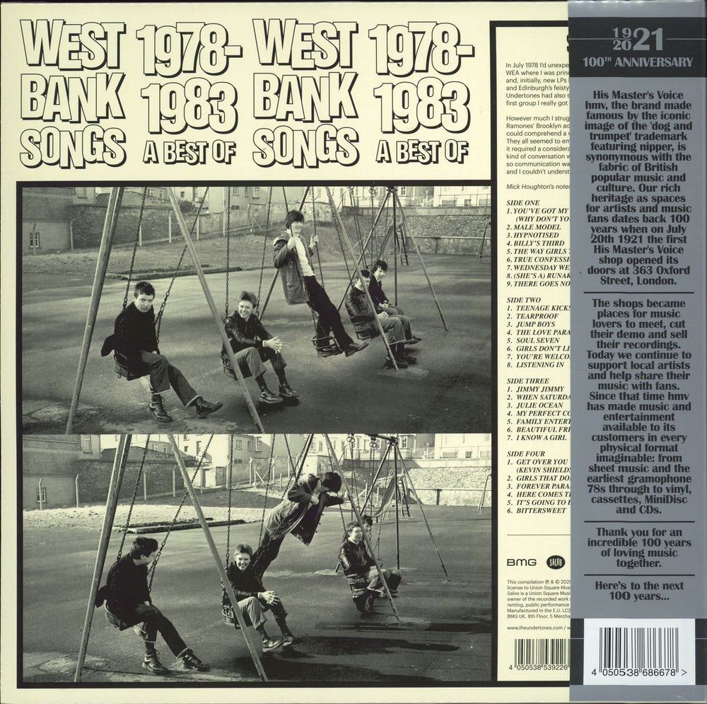 The Undertones West Bank Songs 1978-1983: A Best Of - Clear Vinyl - Sealed UK 2-LP vinyl record set (Double LP Album) 4050538686678