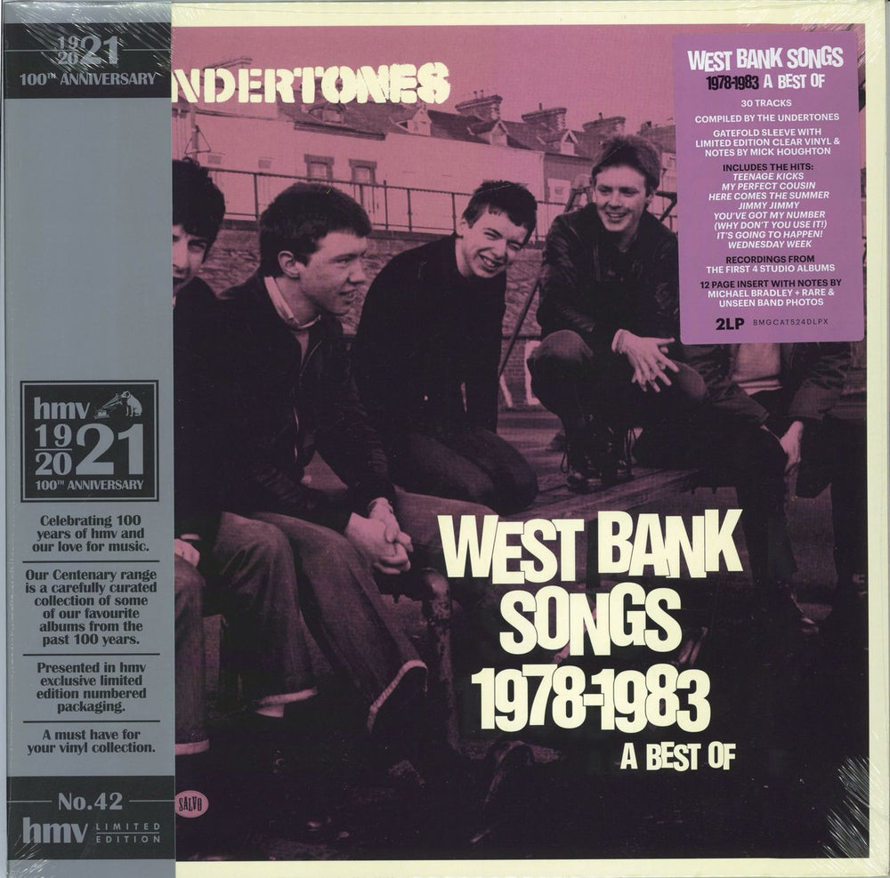 The Undertones West Bank Songs 1978-1983: A Best Of - Clear Vinyl - Sealed UK 2-LP vinyl record set (Double LP Album) SALVO26DLPX