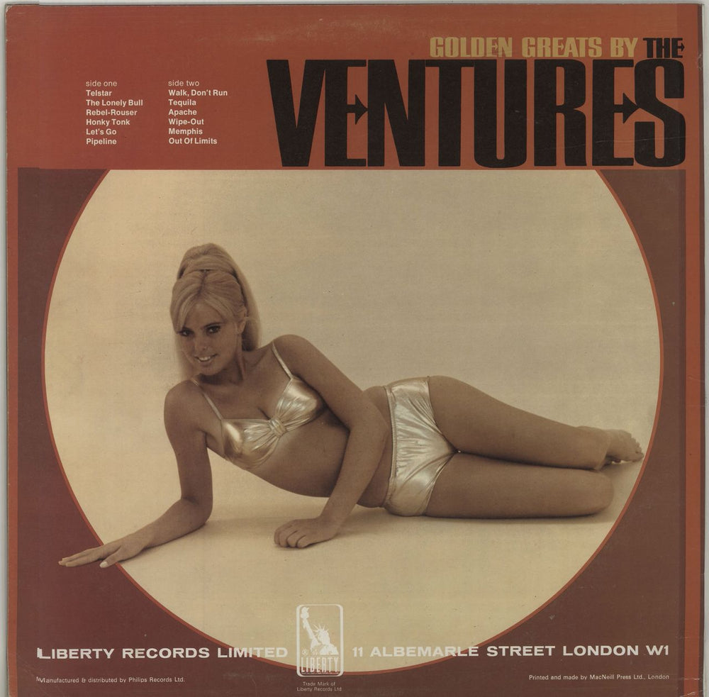 The Ventures Golden Greats By The Ventures UK vinyl LP album (LP record) VENLPGO688817